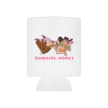 Can Cooler — "Cowgirl Honey" Retro Pinup Drink Koozie (QR Code Back)