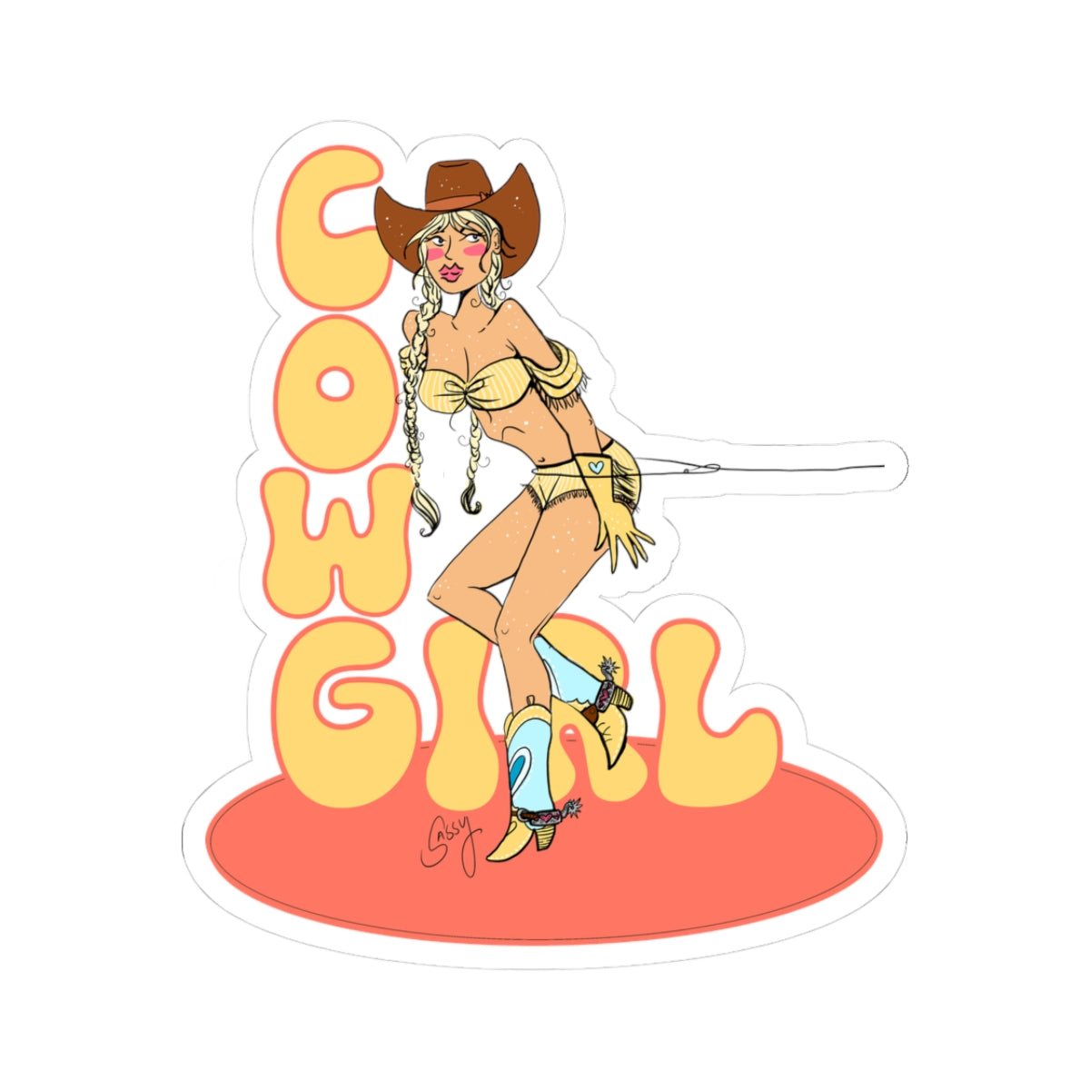 Lasso Cowgirl Sticker